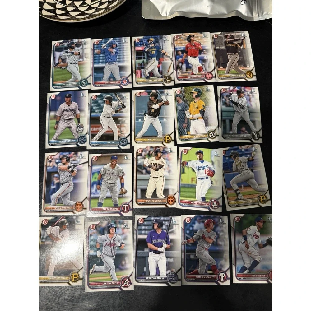Topps 2022 MLB Baseball cards, BP BCP BTP, lot of 50, no dupes